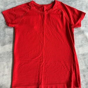 Athleta Vibrant Red Short Sleeve Tee